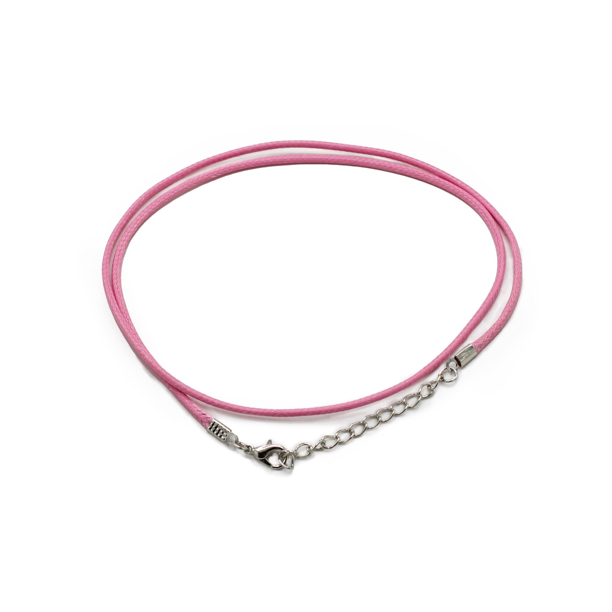 Waxed Pendant Cord -  2Mm X 55cm - Pink 102